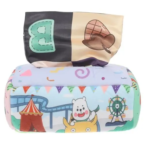 Produktbild: JOINPAYA Neugeborene Krippe Spielzeug Baby Sensorischen Tissue Box Spielzeug Helle Muster Sicher Material
