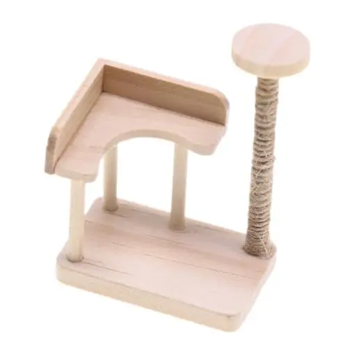 Produktbild: JOINPAYA Klettergerüst Für Katzen Puppenhaus-Haustiere Puppe Miniatur Katze Klettergerüst Miniaturornament Mini-katzenturm-Ornament Mini-katzenkletterregal Mini-hausschmuck Hölzern