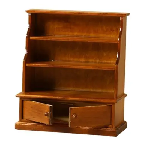 Produktbild: JOINPAYA Puppenhaus-Bücherregal Aus Holz Miniatur-Bücherregal Aufbewahrungsschrank Aus Holz Winziger Vitrinenschrank Für Möbelzubehör