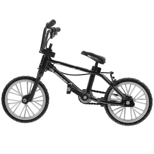 Produktbild: JOINPAYA Puppenhaus Miniatur Künstliche Fahrrad Metall Winziges Modell Realistisches Mountainbike Foto Requisite Ornament Schwarz