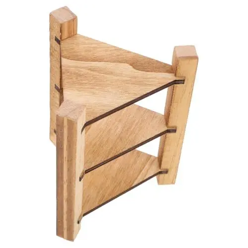 Produktbild: JOINPAYA Puppenhausschrank Puppenhausdeko Spielzeugmodell kinderküche Puppenhausmöbel Puppenhaus Spielzeug Mini-Bücherregal aus Holz Mini-Hauseinrichtung Puppenhaus-Gemüseregal Khaki