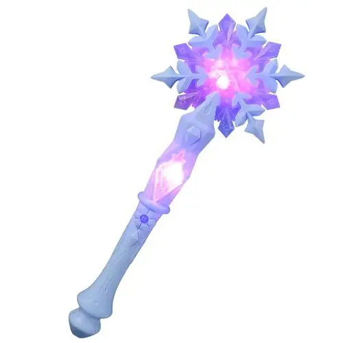 Produktbild: JOINPAYA Schneeflocke magischen Zauberstab: Prinzessinnen Led Schneeflockenlichter Leuchtender Zauberstäbe Für Eispark Party Cosplay Blau Ohne Batterie 32cm