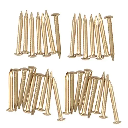 Produktbild: jojofuny 100st Nägel Für Möbelfinger Kleines Brad-nägel-kit Plattennägel Miniatur-hausmöbel Kupferdachn? Gemeinsame Nägel Dekorative Scharniere Nagelsortiment-set Panel Stahl Ändern Messing