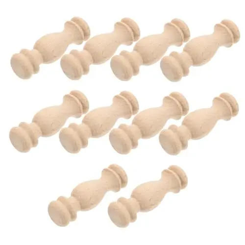 Produktbild: jojofuny Möbelzubehör Aus Holzbeinen 10 Stück Römische Säulenpfosten Baluster Aus Behandeltem Holz Für Die Treppendekoration