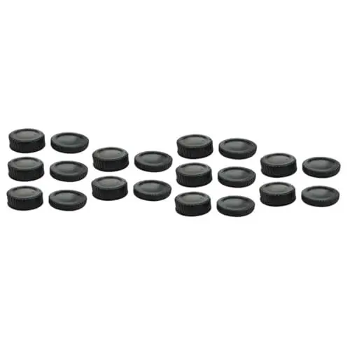 Produktbild: jojofuny 10 Sets Rückobjektivdeckelhalter Kameragehäuse Feuchtigkeits- Und Fingerabdruckbeständig Schwarz