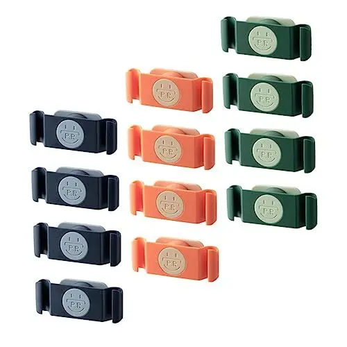 Produktbild: jojofuny 12St Steckhaken Draht-Organizer Steckerhalter selbst Kabelhalter küchenutensilien Kabel Halter Kabelorganizer für Geräte Kein Stanzen Steckdose Stromkabel Halterung anschließen Abs