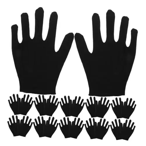 Produktbild: jojofuny 12 Paare Kosmetikhandschuhe Baumwolle Handfeuchtigkeitshandschuhe Feuchtigkeitscreme Für Die Hände Komfort-handschuhe Fahrrad Schwarze Medizinische Handschuhe Angeln Spa Arbeit