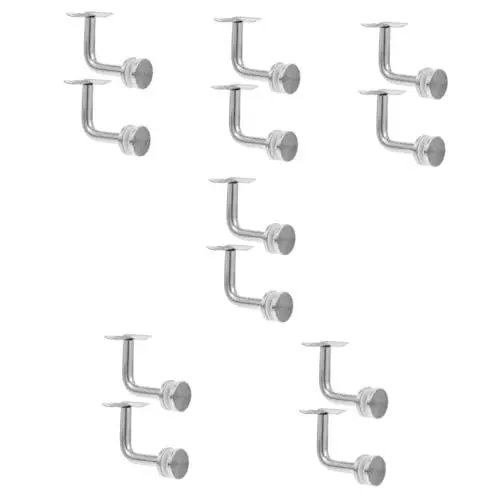 Produktbild: jojofuny 12 Stk Bügel biegen Metallhalter Wandgitter aus Draht draussen Handauflage Handlaufhalterung Stütze für Geländer An der Wand montiert Zubehör Glas-halter Armlehne Rostfreier Stahl