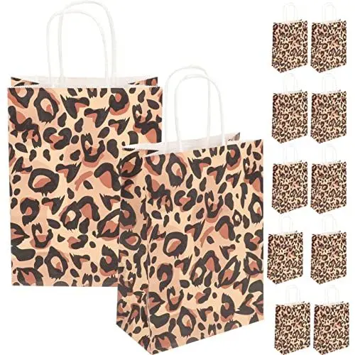Produktbild: jojofuny 12st Tragetasche Wildtier-Goodie-Bags Zoo-Tier-geschenktüten Leckerlibeutel Für Tiere Dekorationen Für Farmpartys Geschenktüten Zur Hochzeit Papier Einkaufstasche Einkaufen