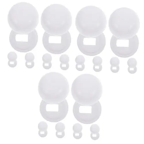Produktbild: jojofuny 18 Paar Wc Zubehör Wc Bolzenabdeckungen Kappen Wc Bolzenkappen Wc Reparaturteile Wc Sitz Bodenkappen Wc Zubehör Schraubverkleidung Toilettenschüsselkappen Kunststoff