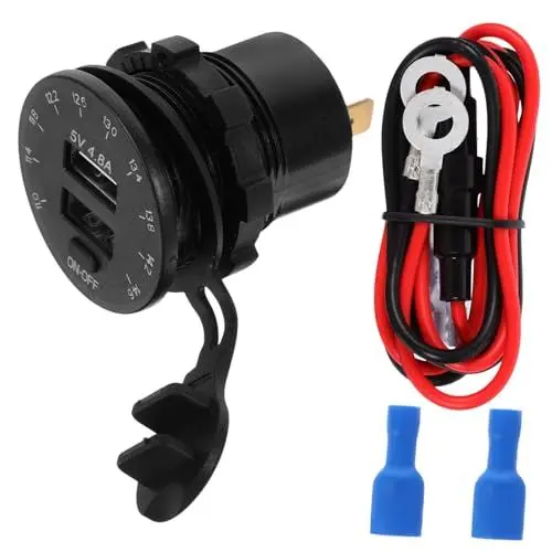 Produktbild: jojofuny 1Stk Farb Bildschirm Spannung Auto ladegerät Auto-Ladegerät Handy Autozubehör Kfz-Ladeadapter Handy-Zubehör Handyladegerät Dual-USB-Autoladegerät Autoadapter Farbbildschirm Telefon