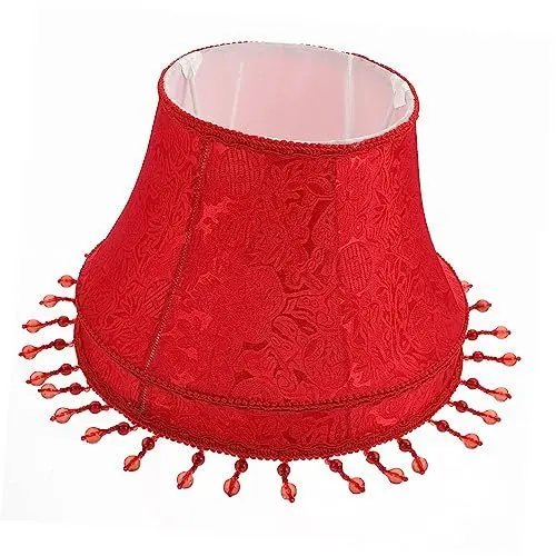 Produktbild: jojofuny 1Stk Lampenschirm tischlampe the desk lamp bodenleuchten standleuchten Bodenlampe wandlichter dekoring wandlampen europäischer Stil schmücken Staubschutzhaube Zubehör Stoff rot