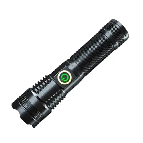 Produktbild: jojofuny 1Stk Taschenlampe mit starkem Licht tragbare Zoom-Taschenlampe schwarze tragbare Taschenlampe Outdoor-Taschenlampe für Freunde Außenbeleuchtung Taschenlampe Blendung