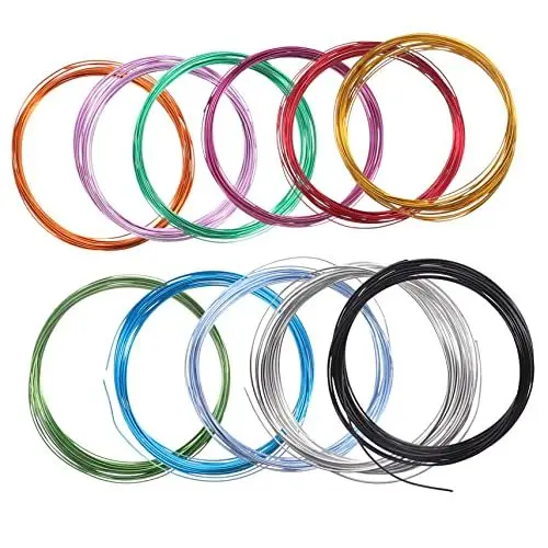 Produktbild: jojofuny 1 Satz Basteldraht Aluminium Multifunktionaler Basteldraht Für Schmuckherstellung Modellierung Und Kreative Projekte Für Skulpturen Und Handarbeiten 12rollen