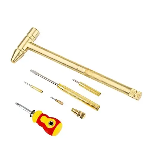 Produktbild: jojofuny Home Essential Kupferhammer-schraubendreher - Werkzeug - Langlebige Stilvolle Kupfer-bastelwerkzeuge