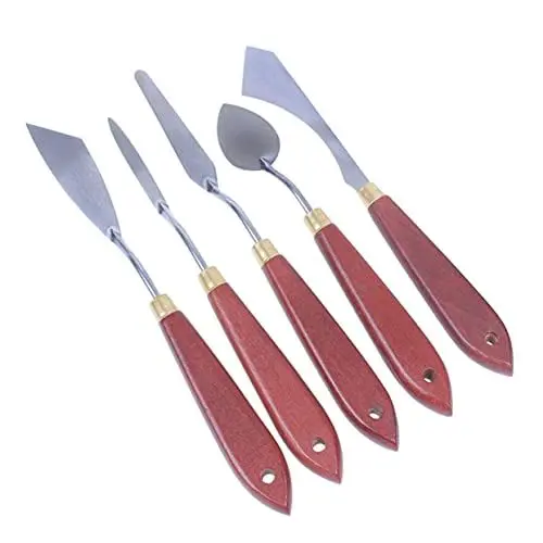 Produktbild: jojofuny 1 Satz Ölfarbe Spachtelset mit Holzgriff Teiliges für Malerei und Farbmischnung für Öl und Leinwandmalerei Malzubehör für Künstler und Hobbyisten