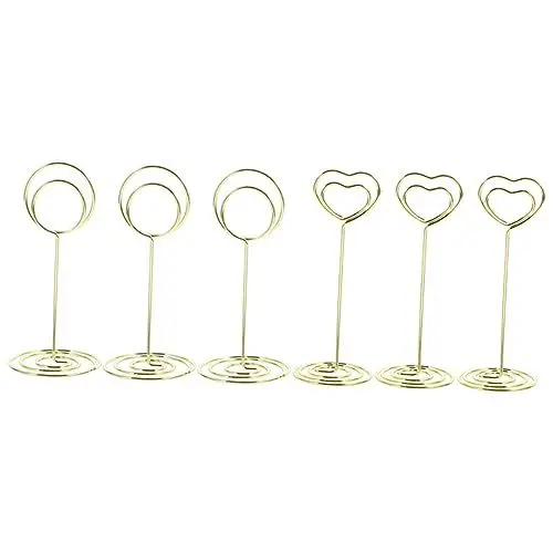 Produktbild: jojofuny 1 Satz Tischkartenhalter Aus Elegante Fotohalter Clips Für Hochzeiten Partys Und Events Stabiler Platzkartenhalter Mit Dekorativem Design Und Sicherem Stand 6 Stück