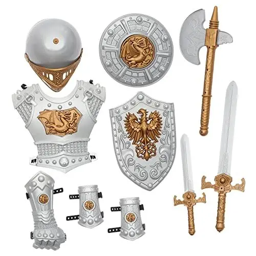 Produktbild: jojofuny 1 Set Ritteranzug Für Jungen Römisches Kostüm Kinderanzüge Für Jungen Ritter-Cosplay-Kostüm Reiterkleidung Ritterrüstung Ritterkostüm Für Jungen Cosplay Partykostüm