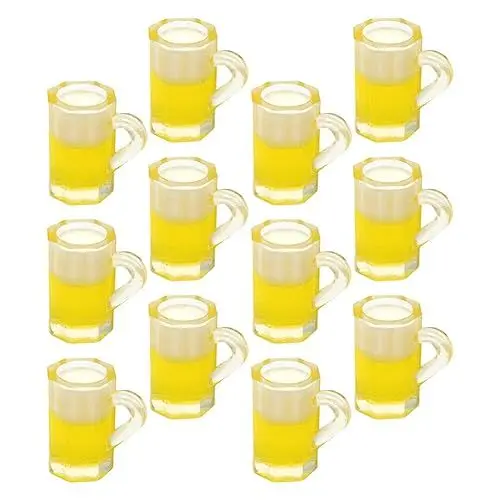 Produktbild: HOLIDYOYO 20 Stück Miniatur-Puppenhaus-Bierbecher Mini- -Bierkrüge Realistisches Bierglas-Modell Puppenhaus-Zubehör