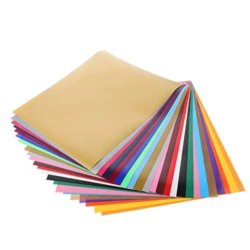 Produktbild: jojofuny 23 Stück Teiliges Heat Transfer Film Set Bunte DIY Thermotransferfolie für Individuelles Beschriften für Kleidung und Bastelarbeiten