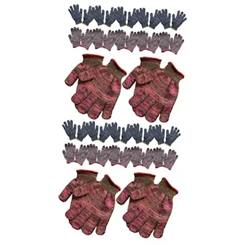 Produktbild: jojofuny 24 Paar Nylon-Handschuhe Mit Blumenmuster Arbeitshandschuhe Gartenhandschuhe Schutzhandschuhe Arbeitshandschuhe Für Herren Angelhandschuhe Für Kaltes Wetter