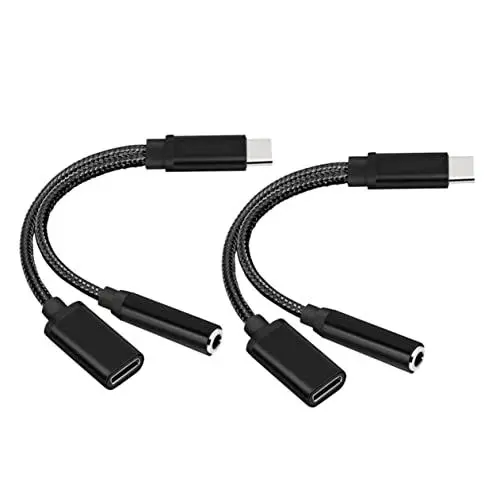 Produktbild: jojofuny 2 Stück -c Kopfhöreradapter USB C Auf 3 5 Mm Audiobuchse Ladeadapter Verwenden