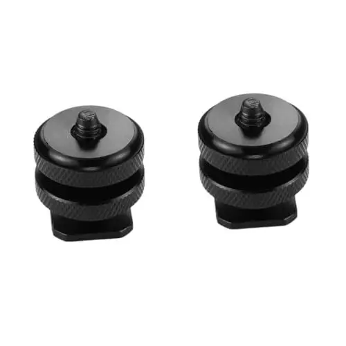Produktbild: jojofuny 2St Blitzschuhadapter Zubehörsets für Action-Cam-Halterungen Stativ Blitzschuh auf 1/4 spiegereflexkamera hot Shoe Adapter Camera Mount heisser Schuh Blitzschuh der Kamera Black