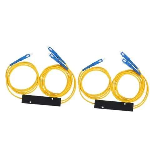 Produktbild: jojofuny 2St Fasersplitter Lichtwellenleiter-Splitter Splitter glasfaserkabel optisches kabel für spielkonsole Splitter für Fernseher professionelle Spalter Splitter-Ersatz Kupfer Yellow