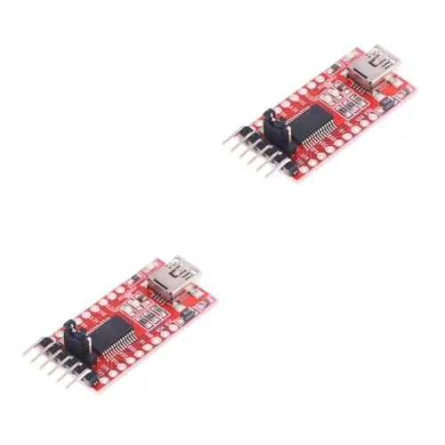 Produktbild: jojofuny 2 Stücke Mini Zu Seriell Adapter Modul 3 3 V/5 5 V Spannung Unterstützung 36x17 5mm Größe Über Kommunikation Anzeige
