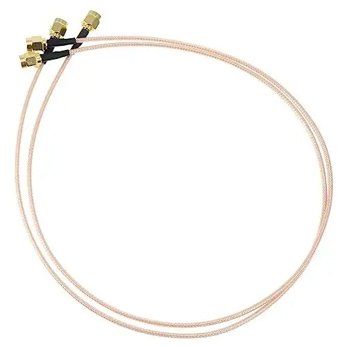 Produktbild: jojofuny 2St Verlängerungskabel HF koaxial Kabel SMA-Stecker auf SMA-Stecker c-Kabel Jumper koaxialkabel konfektionierung Adapterkabel Antenne gerader Kopf männlicher Kopf Kupfer