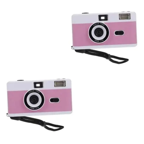 Produktbild: jojofuny 2 Stück Retro-Kamera Abs Eingebauter Blitz Wiederverwendbare Filmkamera Für 35 Mm Einfaches Design