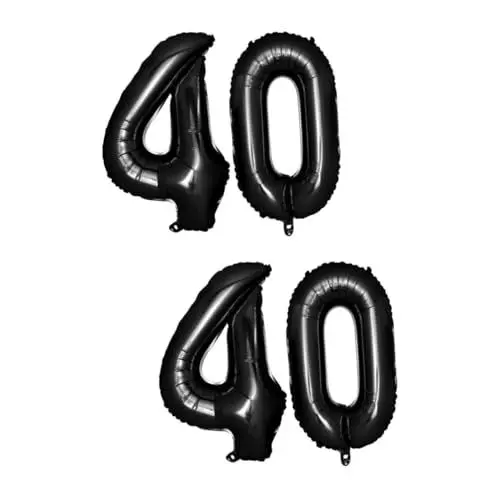 Produktbild: jojofuny 2 Stück 40 40 Zahlenballons 50 Ballonnummer Buchstabenballons Neu Brief Heliumballon Zahlen Heliumballons 40 Ballonzahlen Abschlussdekorationen 2022 Anzahl Liebhaber Requisiten