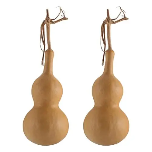 Produktbild: jojofuny 2 StüCk NatüRliche Kalebasse Dekoration – Gourd Ornament FüR Praktische Desktop Dekoration, GlüCksbringer Und Feng Shui Geschenk