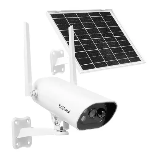 Produktbild: jojofuny 2 Stück Outdoor Solarbetriebene Nachtsicht Outdoor Indoor Videospeicher Intelligente Video Abs