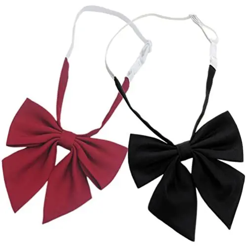 Produktbild: jojofuny 2Teile Abschlussbogen Damenkragenschleife Japanische Fliege Fliege Pastellfarbene Gothic-Kleidung Gyaru-zubehör Weiße Fliege Gyaru-Kleidung Krawatte Adrett Fräulein Uniform Stoff