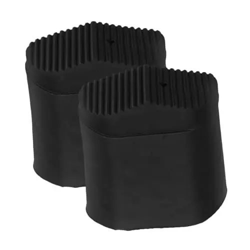 Produktbild: jojofuny 2st Klappbare Leitermatte Pvc-tischbeinkappenbeschläge Austausch Der Leiterfüße Fußhockerbezüge Mercrusier-propeller Bettbeinbezüge Viking Spa-teile Heckklappeneinsätze Black Gummi