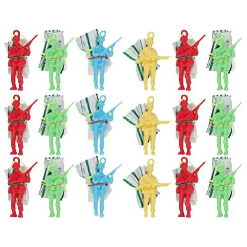 Produktbild: jojofuny 30 Stück Fallschirm Handwurf-Soldat-Fallschirm Mini-Fallschirmjäger Urlaubstaschenfüller Sport Für Jungen Mädchen Partygeschenke
