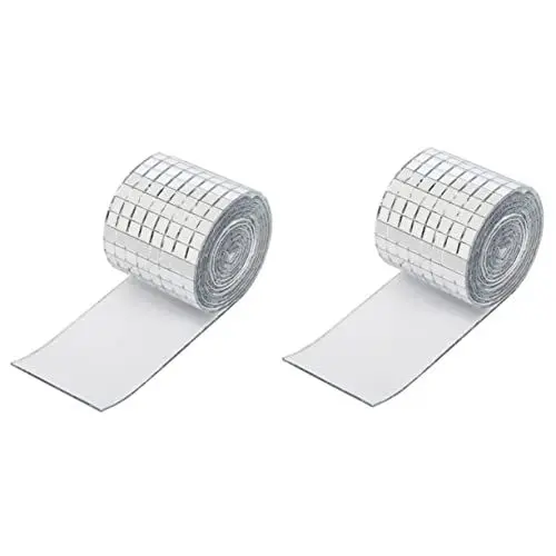 Produktbild: jojofuny 2rollen Selbstklebende Mosaik Wandaufkleber Teile Diy Spiegel Dekoration Für Wohnzimmer Und Bad Kreative Wandgestaltung Langlebig Und Installieren