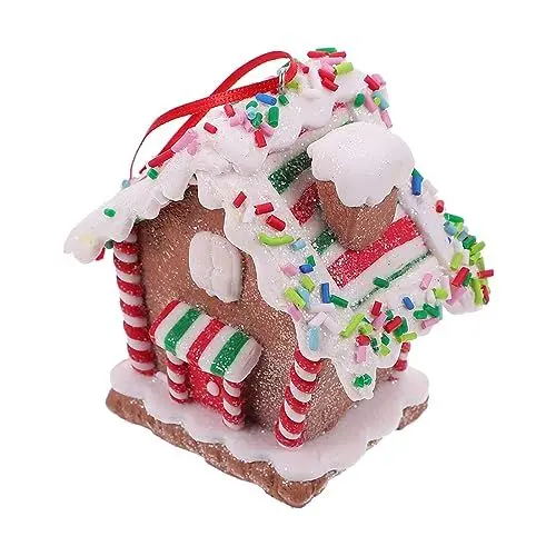 Produktbild: jojofuny 3 STK Weihnachtsbaum-anhänger Weihnachtsdorfhäuser Blockhaus-Ornamente Lebkuchen Raz-importe Weihnachtshäuser Weihnachtshausdekorationen Weihnachtsmann Harz Mini Süßigkeiten