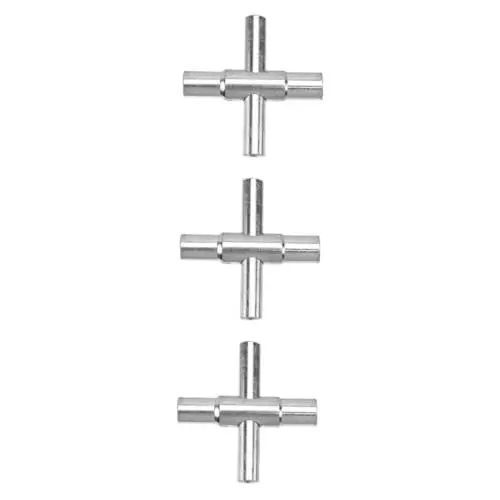 Produktbild: jojofuny 3 Stk 4 in 1 Schraubenschlüssel multifunktionsschlüssel schraubschlüssel 4-Wege-Wasserhahnschlüssel Schraubenschlüssel für Spülbecken multifunktionswerkzeug Badezimmerschlüssel