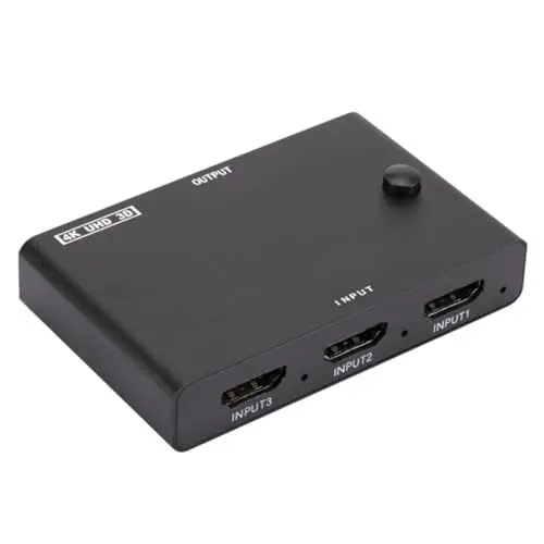 Produktbild: jojofuny 3 -umschalter Videokonverter Video-Splitter Manueller Videosplitter Splitter-konverter Videokamera Video-hub-ausrüstung Abs Wähler Mini 4k