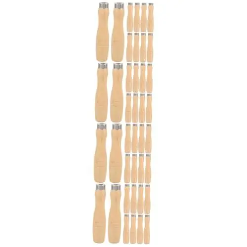 Produktbild: jojofuny 40 Stk Holzgriff für Feile Holzgriff für Schraubendreher Holzgriff für Handbohrer Griff für Schneidwerkzeug Holzbearbeitungswerkzeuge Handle für Datei Griff für Werkzeug Hölzern