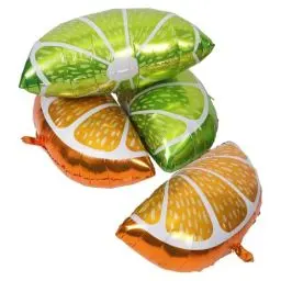 Produktbild: jojofuny 4Pcs Obst Folie Ballon Zitrone Orange Luftballons Obst Scheiben Luftballons Hawaii Dekoration Hochzeit Kinder Geburtstag Foto Requisiten