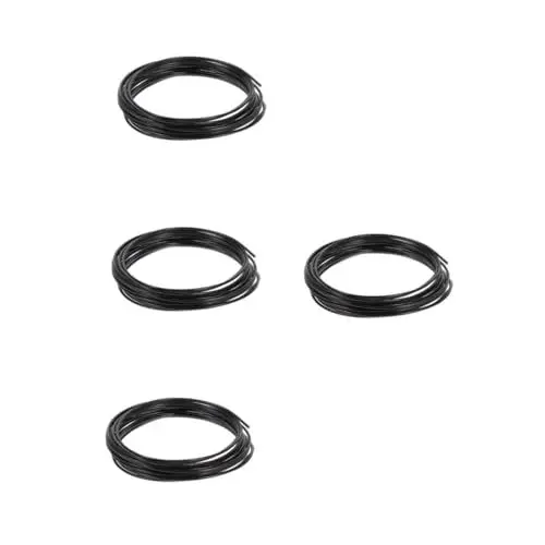 Produktbild: jojofuny 4 Stück Aluminiumdraht Flexibler Bonsaidraht Bonsai-formdraht Metalldraht Bonsai-draht Black