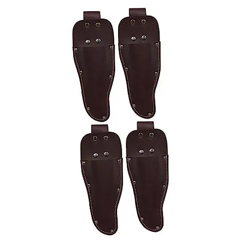 Produktbild: jojofuny 4 Stück Gartenschere Lederetui gartengerätetasche Werkzeugtasche für Gartenarbeit Zangenträger Koffer für Gartengeräte Werkzeugtaschen scherenscheide Abdeckung Pruner-Fall gestickt