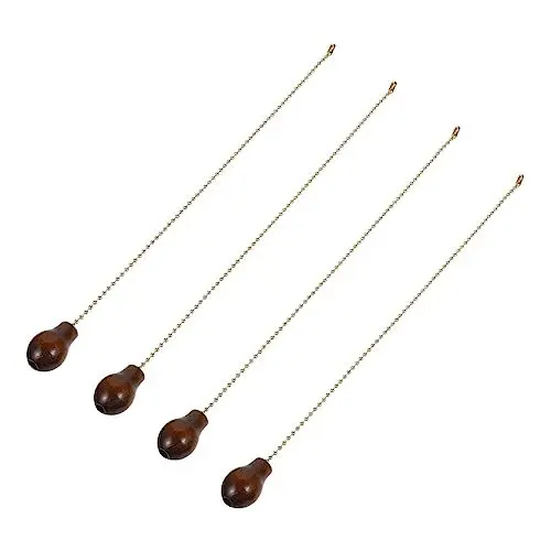 Produktbild: jojofuny Elegante 4 Stück 12 Zoll Holzkürbis-kronleuchter-kettenanhänger Deckenventilator-zugkette Ersatz Für Alte Oder Kaputte