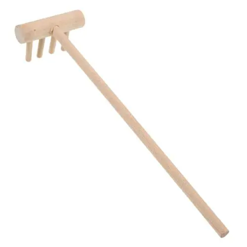 Produktbild: jojofuny 4 Stück Kleiner Bambusrechen Rechen Verzierungen Mini-rechen Sandrechen Sandkasten Gartenrechen Rechenhandwerk Sandgartengeräte Gartenzubehör Mini-gartengeräte Sandgartenrechen