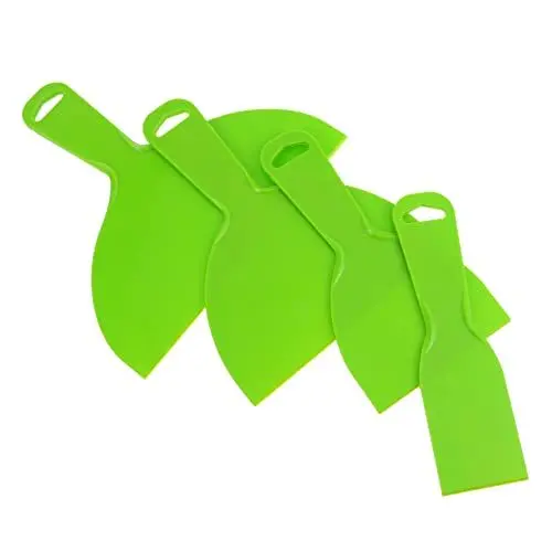 Produktbild: jojofuny 4 Stück Schaufel Flexibler Spachtel Stoßstangen Für Duschtüren Werkzeuge Zum Glätten Von Tapeten Tapetenwerkzeuge Flexible Spachtelmesser Einweg-spreizer Malen Schaber Plastik Gips
