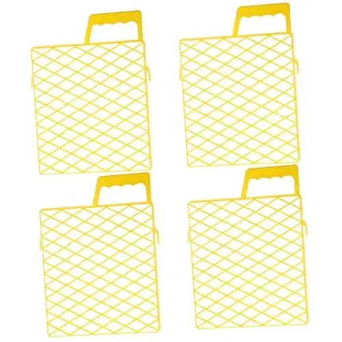 Produktbild: jojofuny 4 Stück Tablett Kunststoffgitterwanne Farbwanne Gitterplatte Farbrolle für Farbwanne Farbgitterwannenplatte praktisches Farbgitter Farbbildschirm Farbwannengitter Abs Yellow