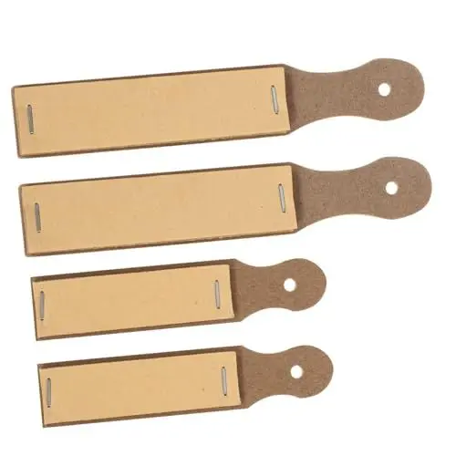 Produktbild: jojofuny 4 Stück Zeichenstift-Sandbrett führen Sandpapier Graphit Schleifpapier Pastell Zeichnung Form Schleifpapier für Skizzenstift Schmirgelpapier malen Bleistift-Schleifblock Hellbraun